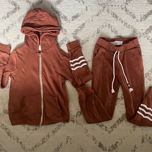 Sol Angeles Kids Rust Hoodie and Jogger Set